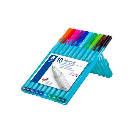 Staedtler stylo gel triplus gel, étui de 10