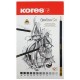 Kores crayon à papier "grafitos art", étui métallique de 12