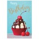 Susy card  carte d'anniversaire "cherry cup cake"