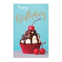 Susy card  carte d'anniversaire "cherry cup cake"