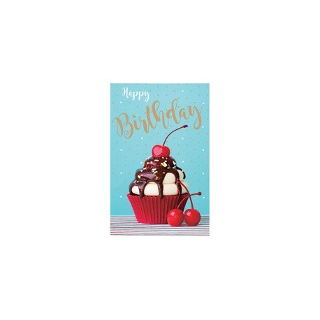 Susy card  carte d'anniversaire "cherry cup cake"