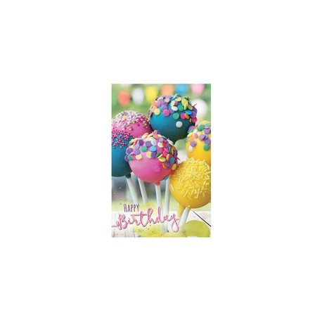 Susy card  carte d'anniversaire "cake pops"
