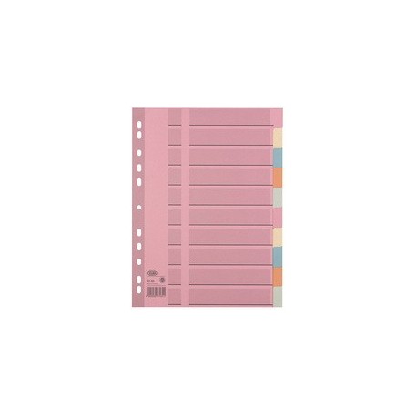 Elba intercalaires en carton, uni, a4, couleur, 10 positions
