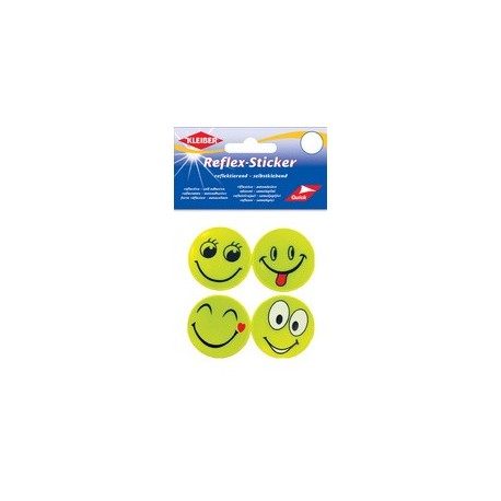 Kleiber sticker réfléchissant "happy face", jaune