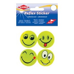 Kleiber sticker réfléchissant "happy face", orange