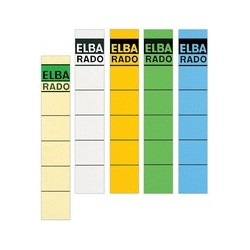 Elba étiquettes pour dos de classeur "elba rado"-court/menu