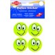 Kleiber sticker réfléchissant "happy face big eyes", jaune
