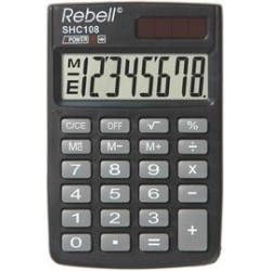 Rebell calculatrice de poche shc 108, noir
