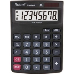 Rebell calculatrice de bureau panther 8, noir