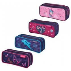 Herlitz trousse double "girls ii" (LOT DE 4)