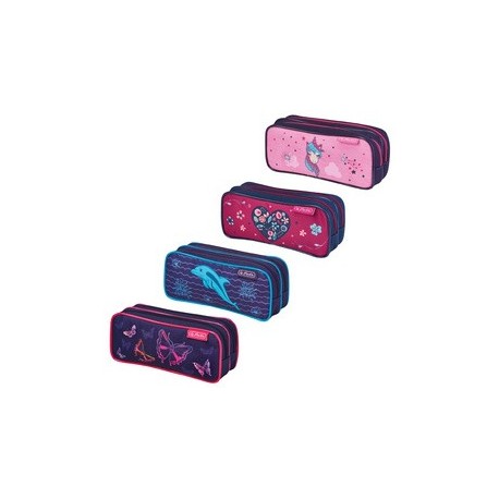 Herlitz trousse double "girls ii" (LOT DE 4)