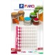 Fimo jeu de tampons, en plastique, 88 signes, blanc