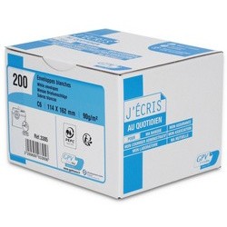 Gpv enveloppes, c6, 114 x 162 mm, blanc, sans fenêtre