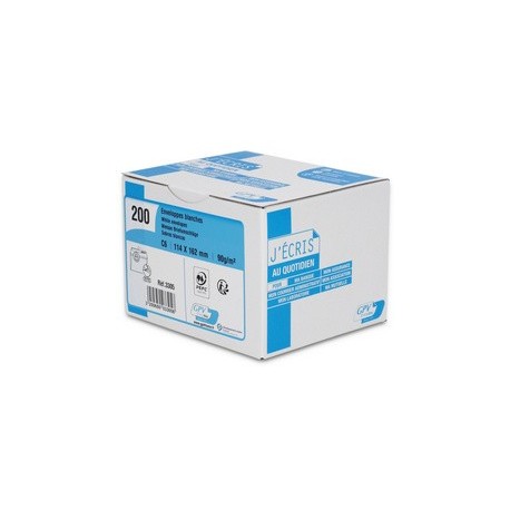 Gpv enveloppes, c5, 162 x 229 mm, blanc, avec fenêtre