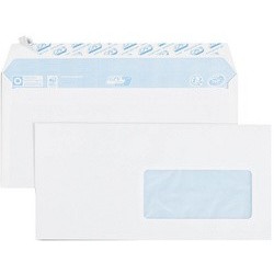 Gpv enveloppes, dl, 110 x 220 mm, blanc, avec fenêtre
