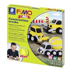 Fimo kids kit de modelage form & play "construction trucks"