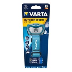 Varta lampe frontale led "outdoor sports h10 pro", bleu/gris