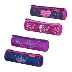 Herlitz trousse ronde girls, en polyester (LOT DE 4)