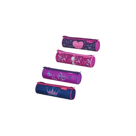 Herlitz trousse ronde girls, en polyester (LOT DE 4)