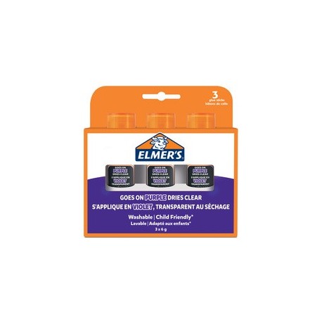 Elmer's bâton de colle disappearing purple, 40 g, blister x5