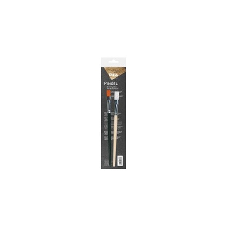 Kreul pinceau pour dorure avec feuille métal, set de 2