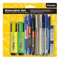 Luxor kit de stylos executive "home & bureau", 12 pièces