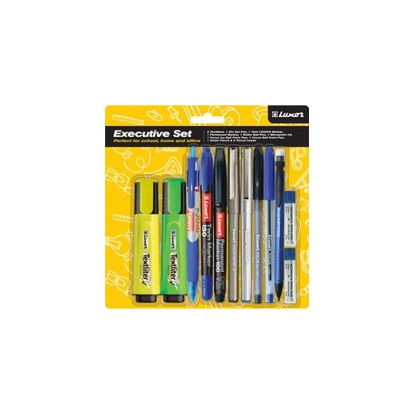 Luxor kit de stylos executive "home & bureau", 12 pièces