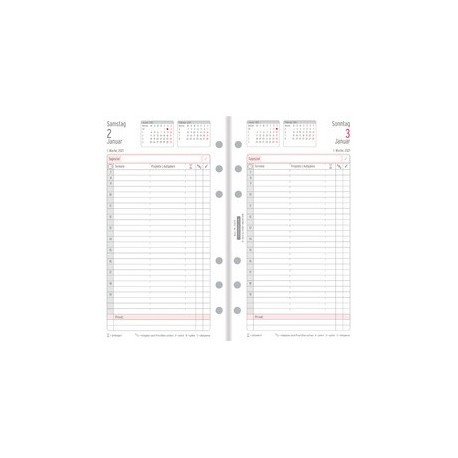 Chronoplan tagesplan 2022, 1 tag/1 seite, midi, 96 x 172 mm