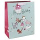 Clairefontaine sac cadeau "happy birthday" chats, moyen