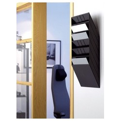 Durable wand-prospekthalter-set "flexiboxx 6", a4, schwarz