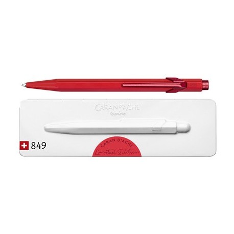 Caran d'ache stylo à bille rétractable 849 bleu glacier