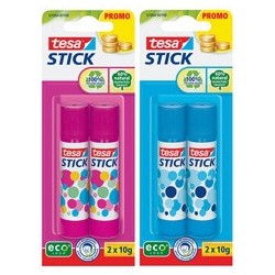 Tesa ecologo stick bâton de colle, pack de 3, 10 g, rose