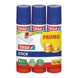 Tesa ecologo stick bâton de colle, paquet de 3, 10 g