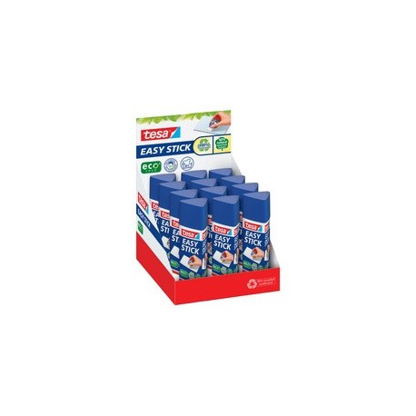 Tesa ecologo easy stick bâton de colle, 12 g, présentoir (LOT DE 12)