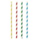 Papstar paille en papier "stripes", 210 mm, assorti