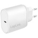 Logilink chargeur secteur usb, 1x port pd usb-c, 20 w, blanc