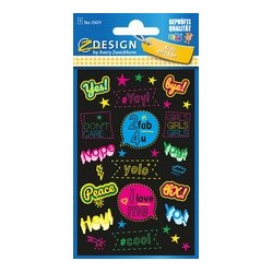Avery zweckform zdesign sticker fluo kids "buttons"