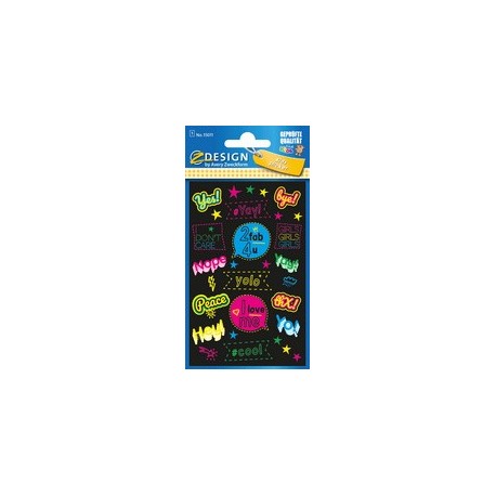 Avery zweckform zdesign sticker fluo kids "buttons"