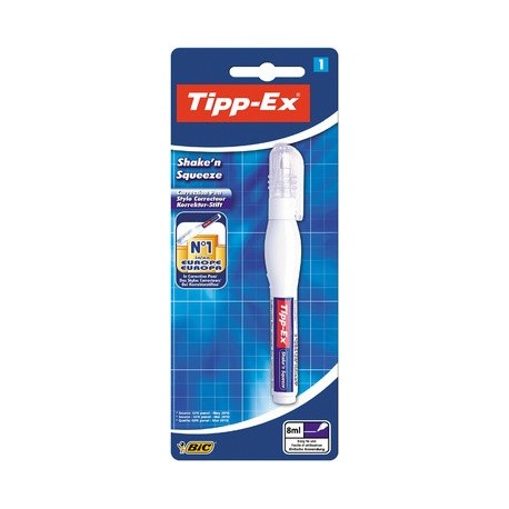 Tipp-ex stylo correcteur "shake'n squeeze", blanc, blister