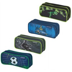 Herlitz trousse double "boys ii" (LOT DE 4)