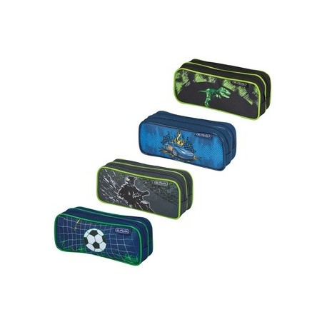 Herlitz trousse double "boys ii" (LOT DE 4)