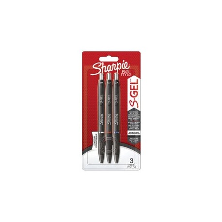 Sharpie stylo encre gel s-gel, 0,7 mm, bleu, blister de 3