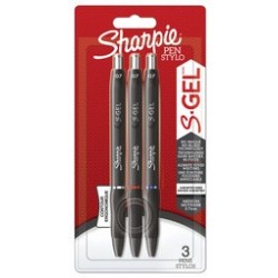 Sharpie stylo encre gel s-gel, 0,7 mm, noir, blister de 3