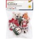 Folia boules en feutre animaux en hiver, 5 pièces