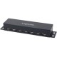 Logilink hub usb 2.0 pour montage mural, 7 ports, boîtier