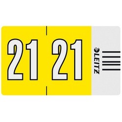 Leitz etiquette année orgacolor "21", sur rouleau, jaune