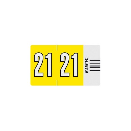 Leitz etiquette année orgacolor "21", sur rouleau, jaune