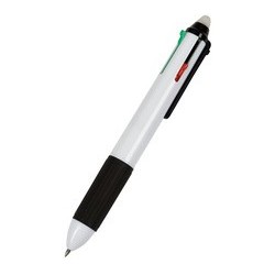 Wedo stylo à bille à quatre couleurs, effaçable, blanc