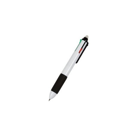 Wedo stylo à bille à quatre couleurs, effaçable, blanc