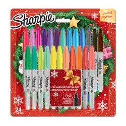 Sharpie marqueur permanent fine, blister de 24 x-mas